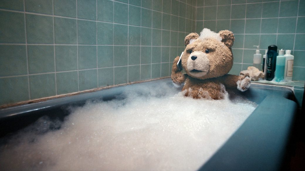 Ted taking a hot bath rather than exercising